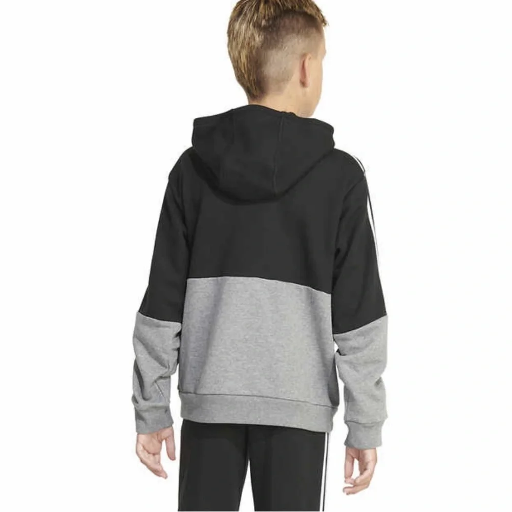 Adidas youth long sleeve essential fleece hoodie - Picture 4 of 5